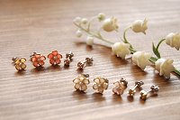 ピアス　flower dew set